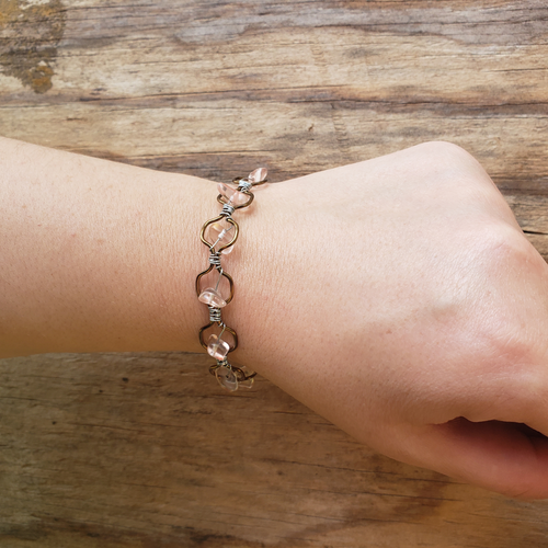 "Cherry Blossom Drift" Cherry Quartz Cuff
