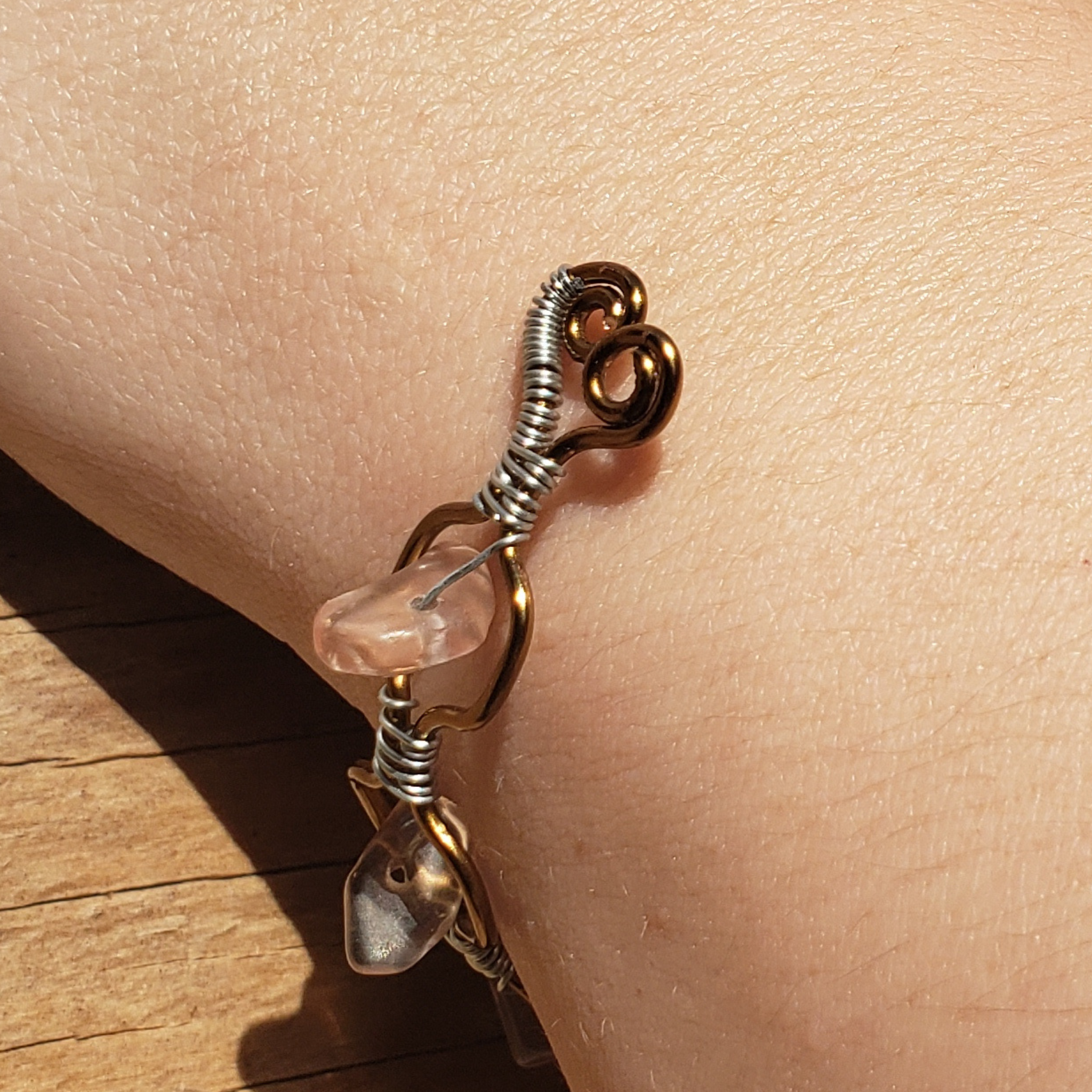 "Cherry Blossom Drift" Cherry Quartz Cuff