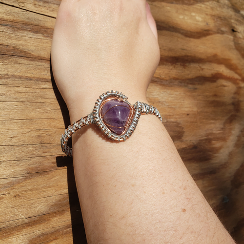 Amethyst Cuff Bracelet