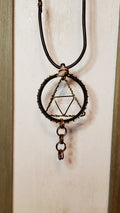 Raw Opal Triforce necklace