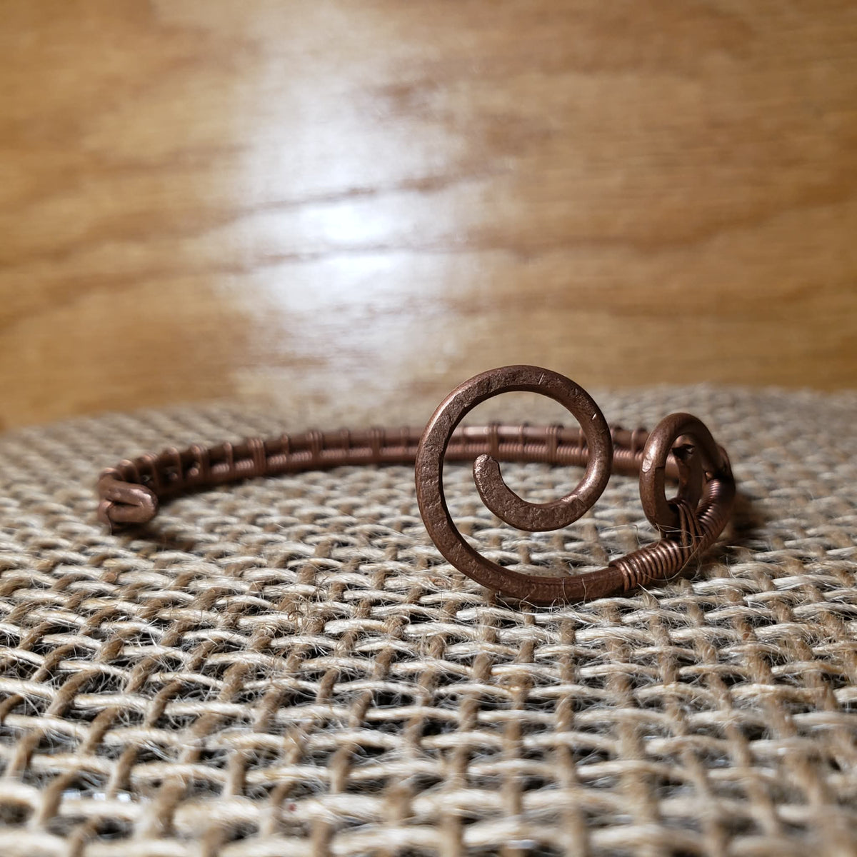 Copper Spiral Point Cuff