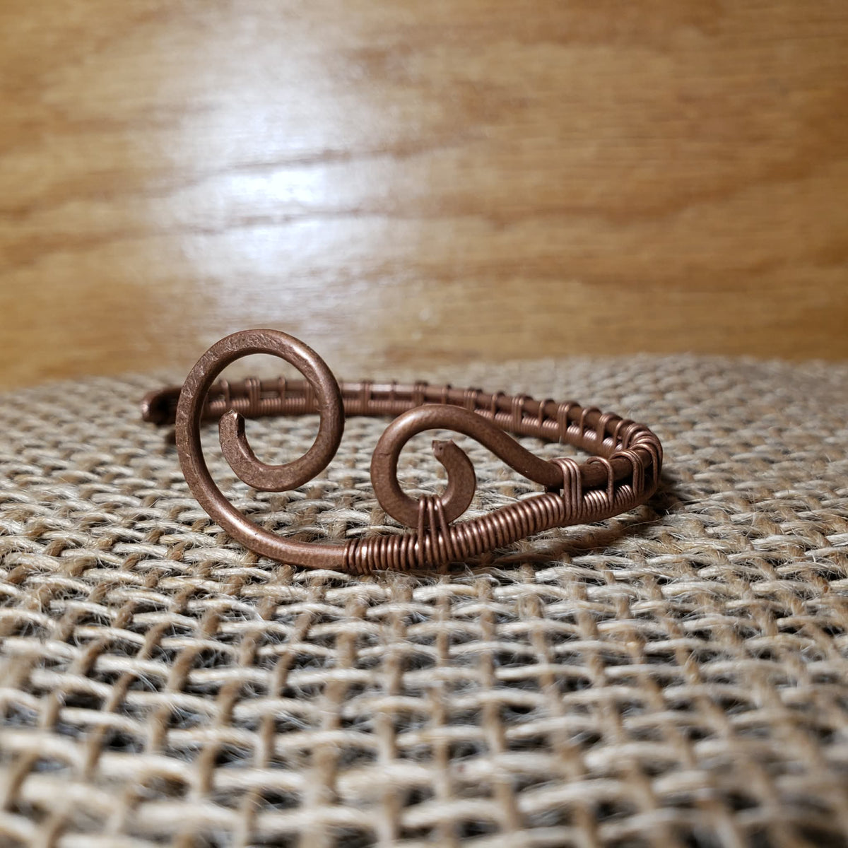 Copper Spiral Point Cuff